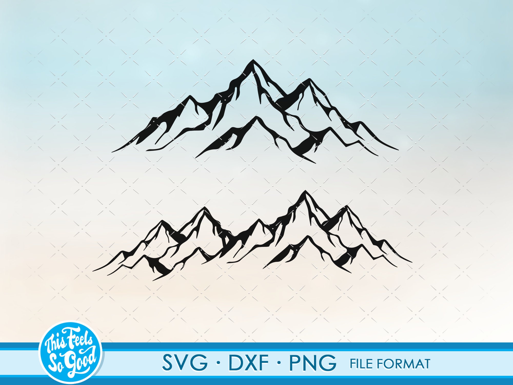 Mountain Range SVG Mountains Svg Files for Cricut. Mountain | Etsy Canada