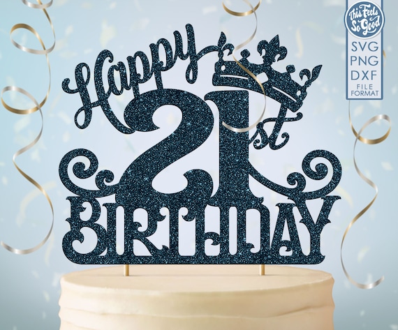 Happy 14th Birthday Personalized Cake Topper Svg Fourteenth