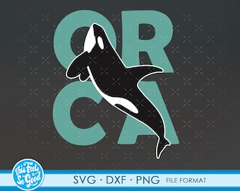Orka Walvis svg png. Orca svg bestand voor Cricut. Transparante Orca Orka png, svg, dxf bestanden voor Orcas gelaagde Clipart