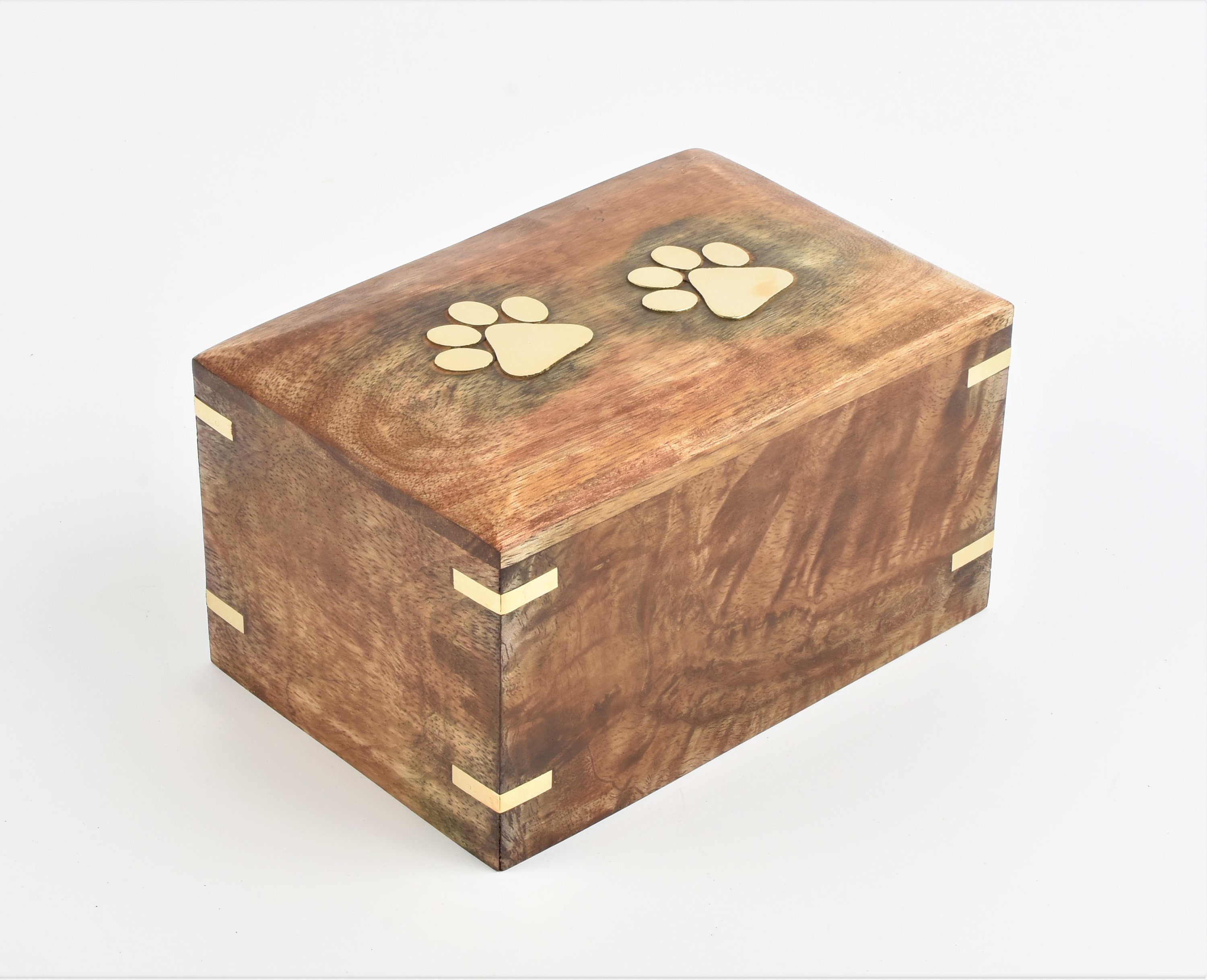 Cercueil en bois pour cendres d'urne funéraire avec pattes pour chat, chien, lapin, cendres d'animal de compagnie, deux tailles