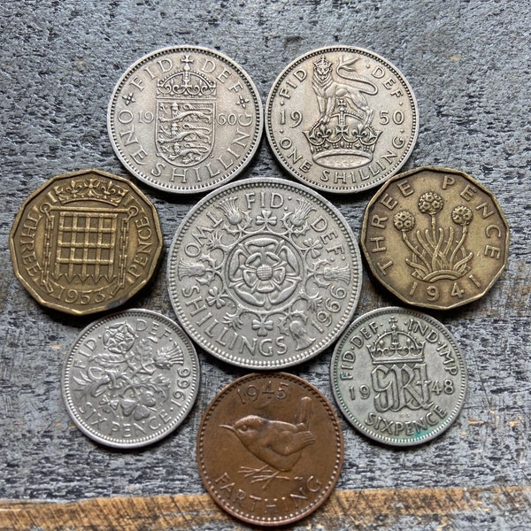 British Coin Set (8 different coins)