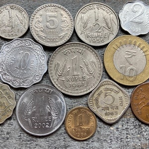 India Coin Set - (12 different coins)