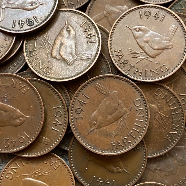 Wren Coins (3) - Great Britain Farthing
