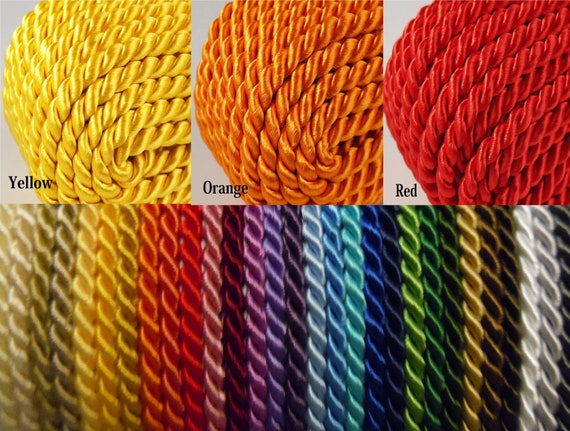 2mm Twisted Cord Braided Decorative Soutache Rope Trim 33 colours for  Edging Piping Gift Wrapping Pendants Home Decor Plant Hangers