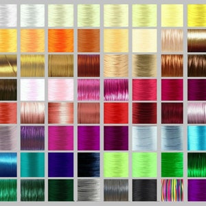 Silky Satin Rattail 2mm Cord Macrame Nylon Thread Kumihimo Shamballa Friendship Bracelets Braid 50+ colours