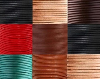 3mm Round Leather Cord 100% Real for Jewellery Making  Leather Craft