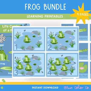 FROG Unit Study, Life Cycle, Anatomy, Nature Study, Science,  Handwriting, Homeschool, Montessori, INSTANT DOWNLOAD