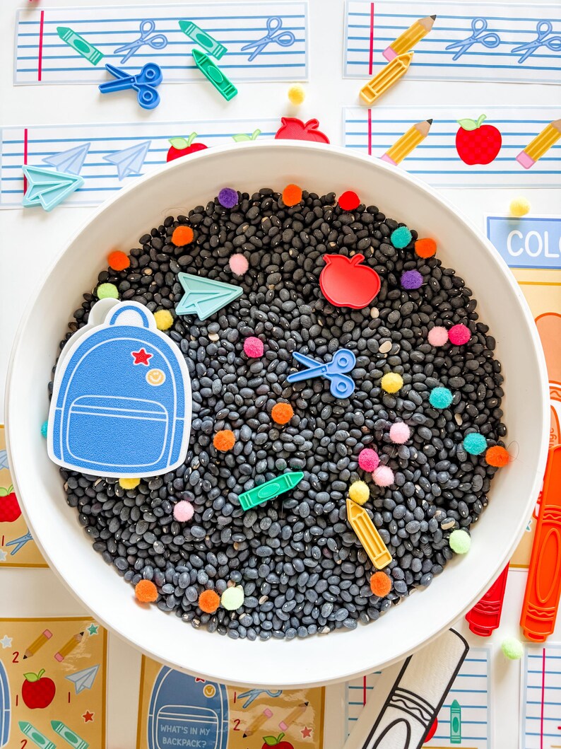 Back to School Learning Set: ABC Playdough Roller, Backpack Counters ...