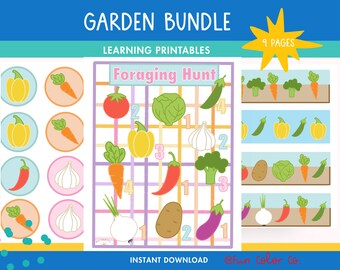 Garden Unit Study, Gardening Activity Pack, Spring Garden Bundle, Homeschool Gardening Unit