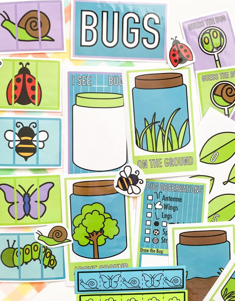 Insect Learning Bundle, Prek/kindergarten Bug Worksheets, Printable ...