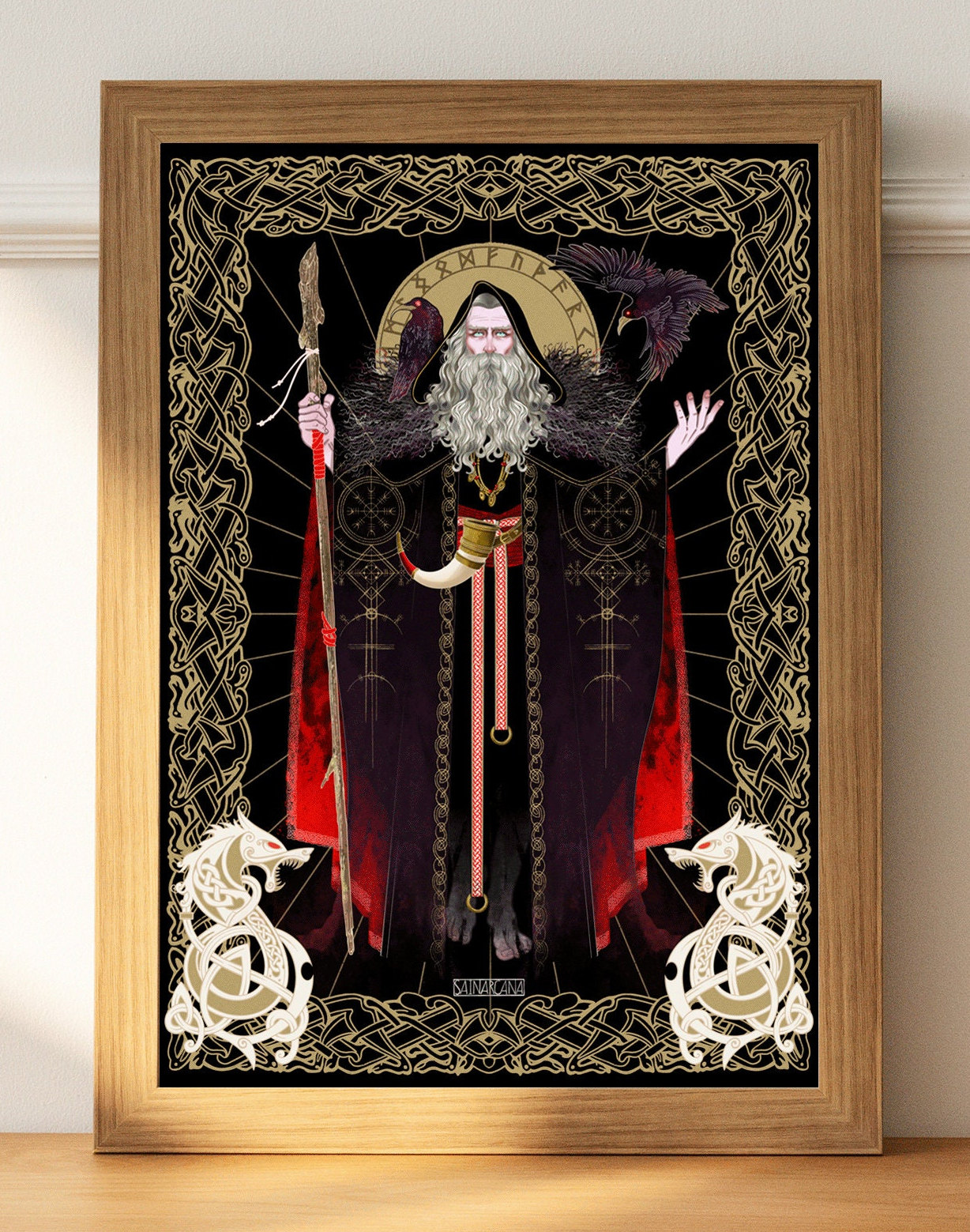 Scandinavian God - Odin Poster for Sale by MyFavorTee