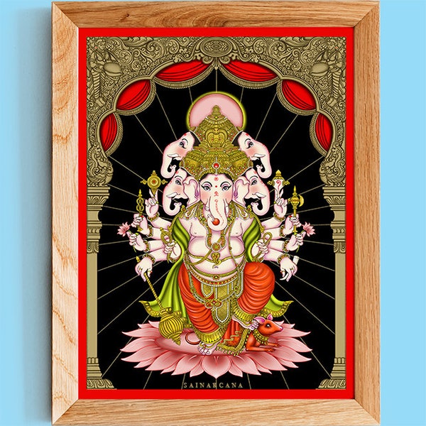 GANESHA | Lord Ganesha-afdruk | Hindoegod | Hindoeïstische Gott | Dieu Hindoe | Dio indù |