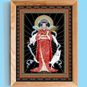 INARI | Inari Ōkami Print | Japanese Goddess | Japanische Göttin | Déesse japonaise | Dea giapponese |