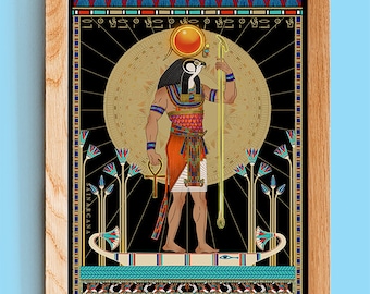 RA | Ra Print | Egyptian God | Ägyptischer Gott | Dieu égyptien | Dio egizio |