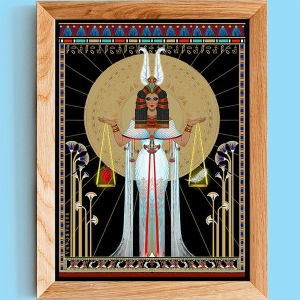 MAAT | Ma'at Print | Egyptian Goddess | Ägyptische Göttin | Déesse égyptienne | Dea egizia |