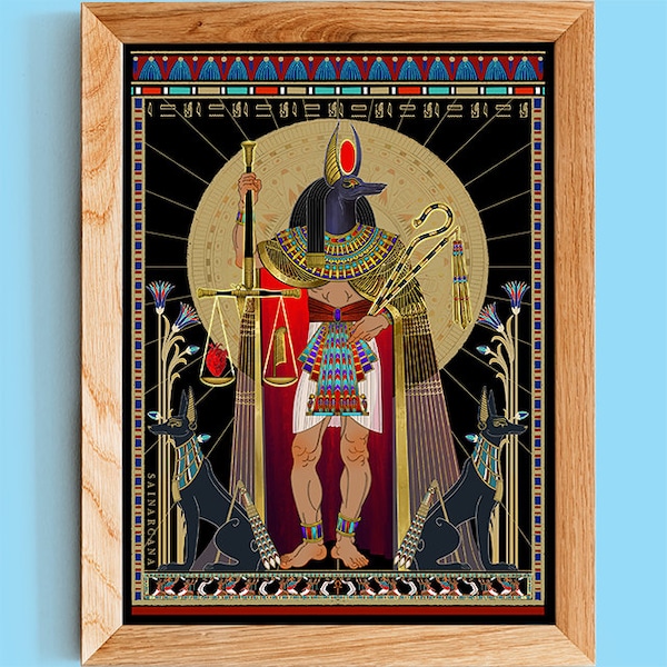 ANUBIS | Anubis Print | Egyptian God |  Ägyptischer Gott | Dieu égyptien | Dio egizio |