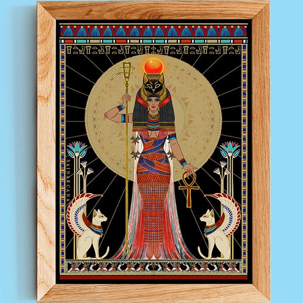 BASTET | Bast Print | Egyptian Goddess | Ägyptische Göttin | Déesse égyptienne | Dea egizia |