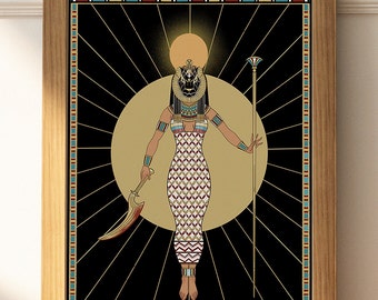 Sekhmet Goddess | Egyptian Goddess | Spiritual Art | Pagan Art | Kemetic Art | Egyptian Mythology | Magie | Goddess Print | Sekhmet | Göttin
