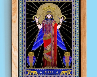 INANNA | Ishtar Print | Babylonian Goddess | Assyrische Göttin | Déesse sumérienne | Dea mesopatamica |