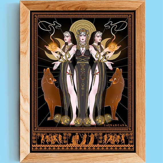 HECATE Hekate Print Greek Goddess Griechische Göttin Déesse Grecque Dea  Greca 