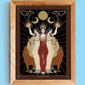 HEKATE | Hecate Print | Greek Goddess | Griechische Göttin | Déesse grecque | Dea greca |