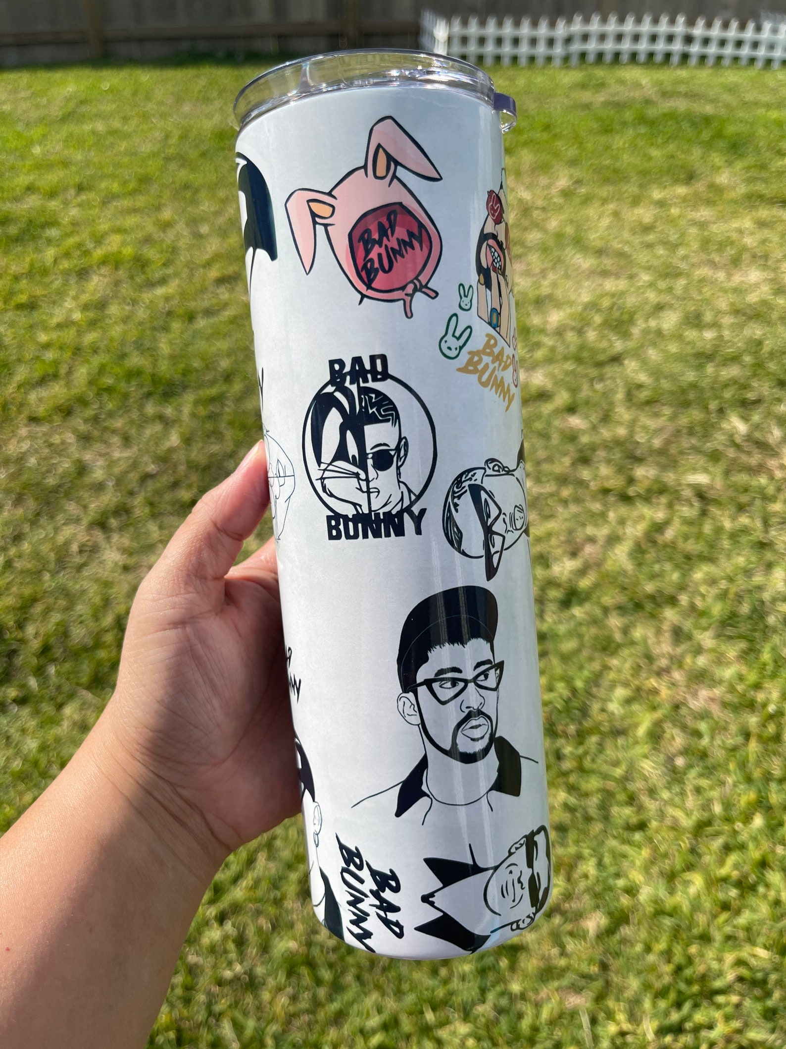 Bad Bunny Custom Tumbler Etsy