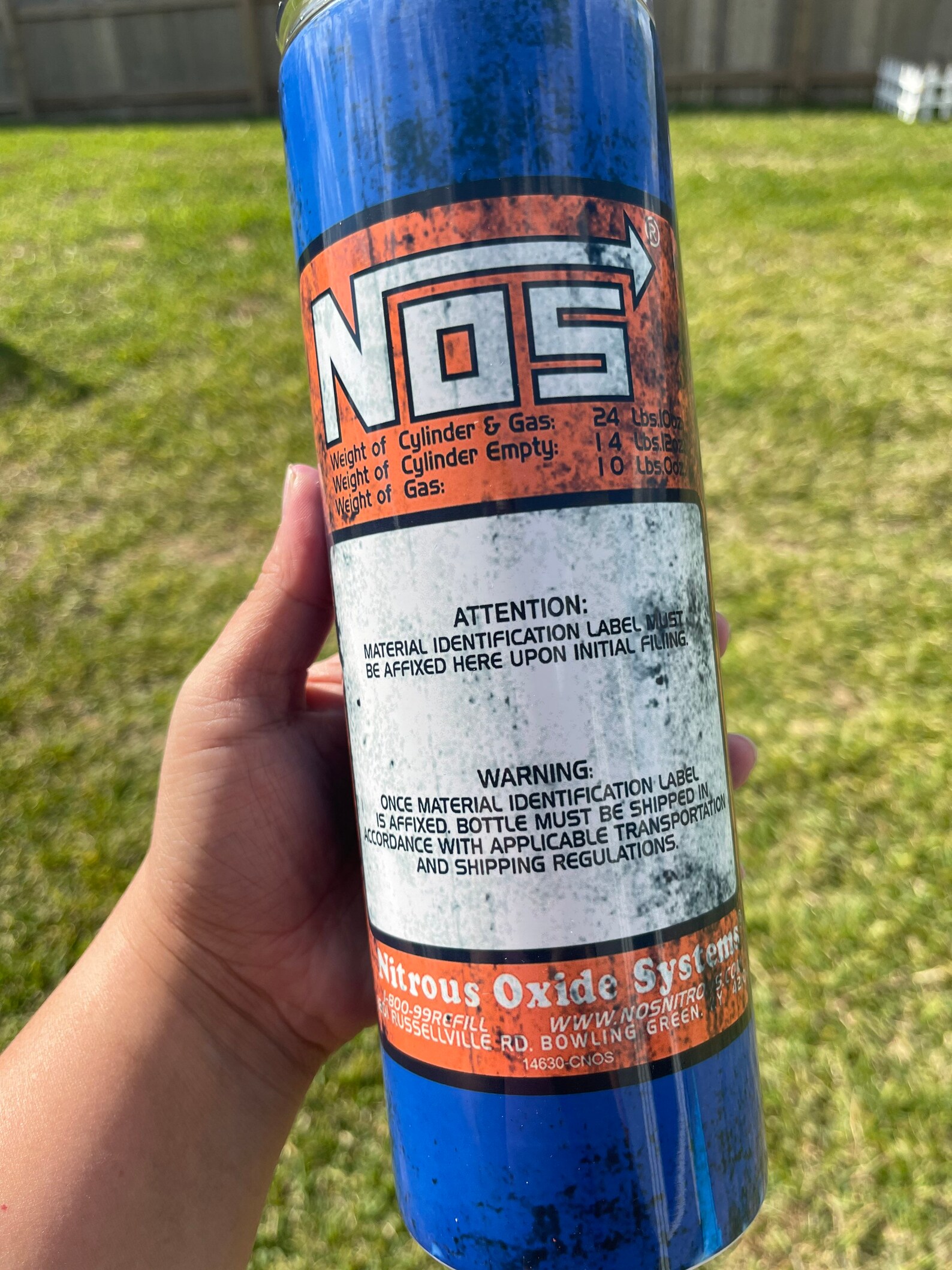 NOS Nitrous Oxide System Custom Tumbler Etsy
