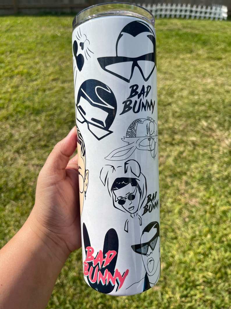 Bad Bunny Custom Tumbler Etsy
