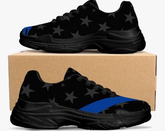 thin blue line tennis shoes