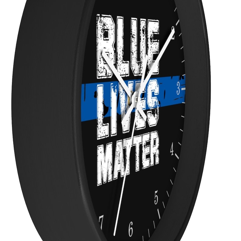 Blue Lives Matter Wooden Wall clock