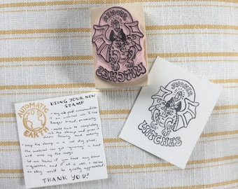 Geometrisch geschnitzter Stempel -- Linolschnitt Stempel -- Logo - Exlibris - Hand geschnitzt -- Automatic Earth Art
