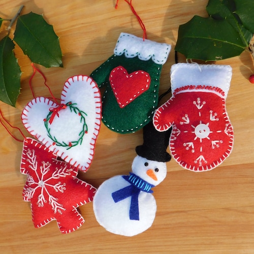 Felt Bird Christmas Ornament Felt Christmas Ornaments Red - Etsy