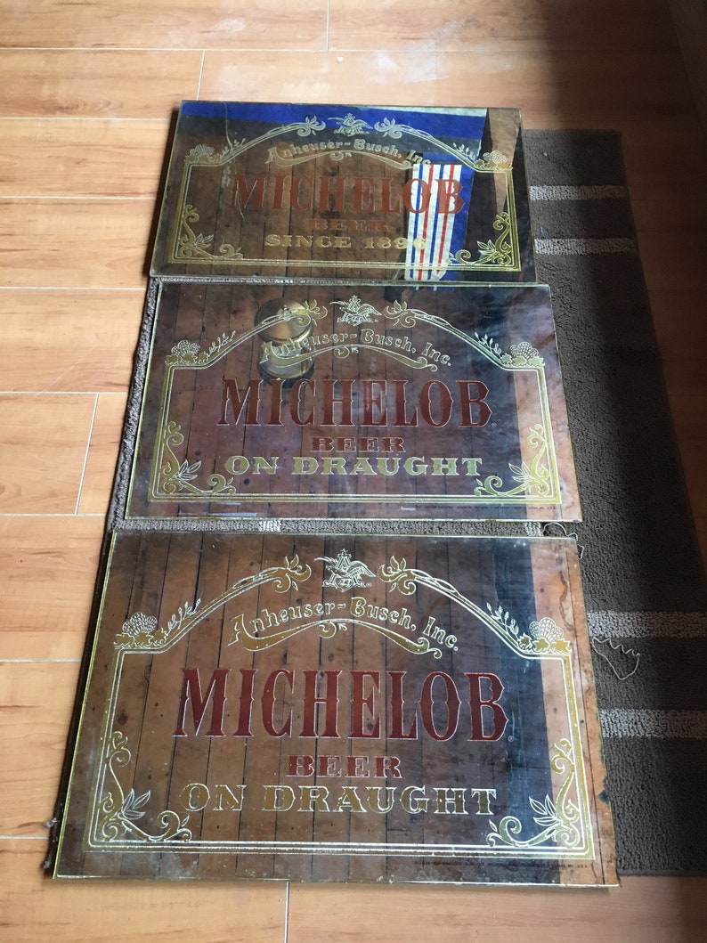 Vintage AnheuserBusch Michelob Beer on Draught Mirror