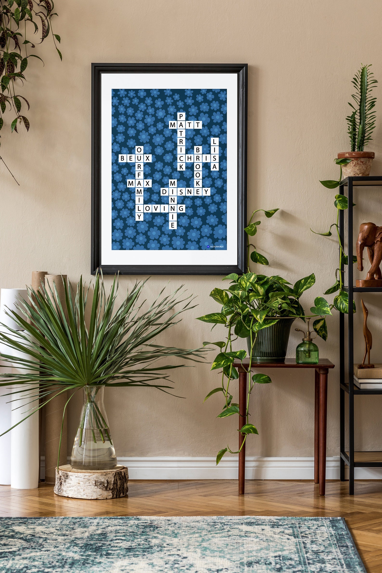 Family Name Poster Custom Crossword Puzzle Keepsake Etsy Canada