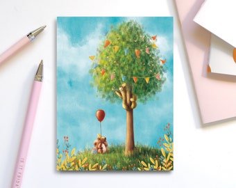 Carte d'anniversaire mignonne, carte d'anniversaire enfant, carte de voeux d'anniversaire, carte d'anniversaire animal, anniversaire d'amis
