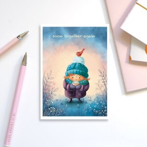 carte de voeux, Soon Together Again, connexion, soutien, tu me manques, amour, soutien, Corona
