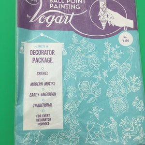 Vintage Hot Iron Vogart Special Multi-Transfer pattern for Ball Point Painting # V-104