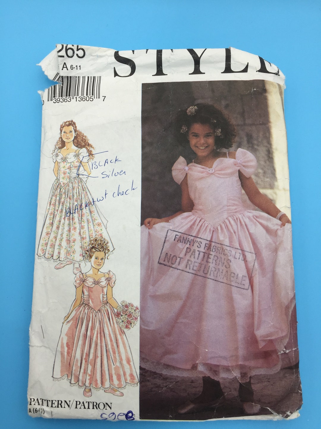 2265 Vintage 80's Style Sewing Pattern Childrens Bridesmaids Dresses Size 611 Cut With