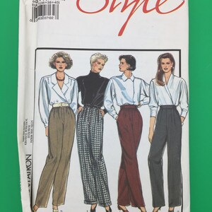 1398 Vintage 1988 Style Sewing Pattern  Misses Set of Trousers  Sizes 8-10-12  Uncut with Instructions