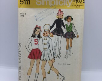 8701 UNCUT Simplicity SEWING Pattern Girls Cheerleader Outfits Skirt Top Bloomer 8701 UNCUT Simplicity SEWING Pattern Girls Cheerleader Outfits Skirt Top Bloomer