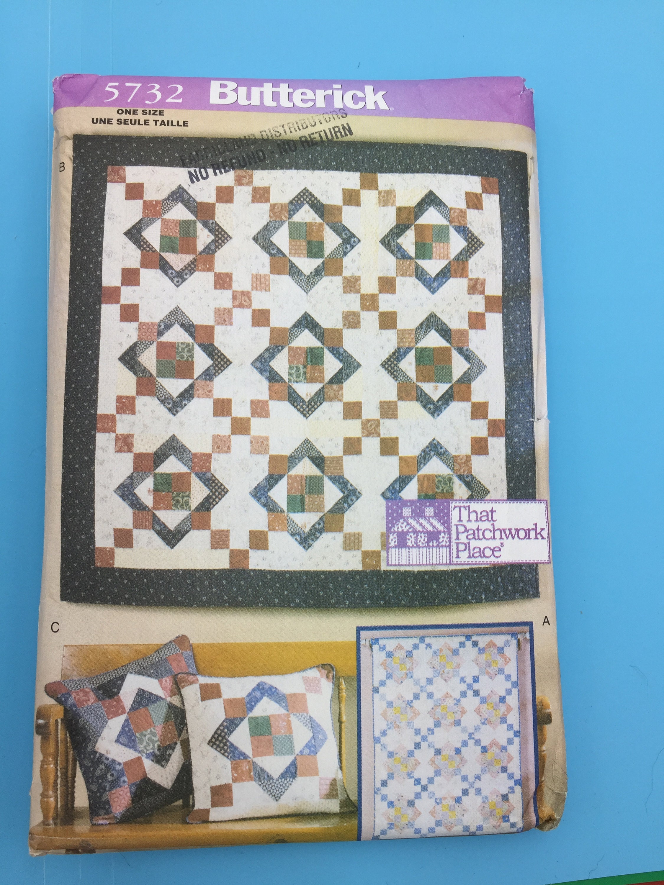 5732 Vintage 1998 Butterick Quilting Pattern That Patchwork Place