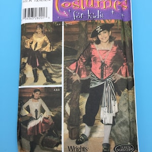 4469 Simplicity 2005 Sewing Pattern   Girls Pirate Costumes by Teresa Nordstom  Sizes 7-8-10-12-14  Uncut with Instructions