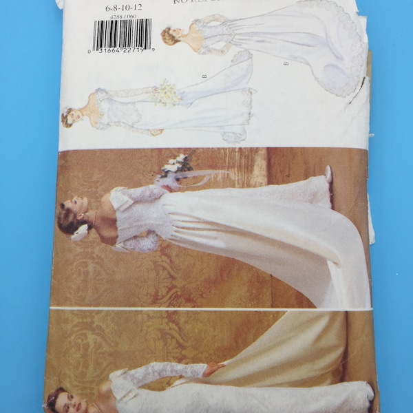 4288 Vintage 1995 Butterick Sewing Pattern  Misses Bridal Gown  Sizes 6-8-10-12  Uncut with Instructions