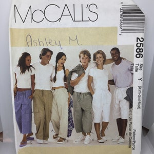 Uncut mccalls Sew sewing pattern 9556 misses mens or teens pants and top size XS-XL FF