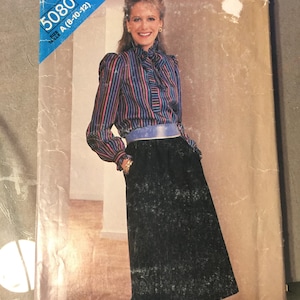 5080 Vintage See and Sew Sewing Pattern Misses Blouse and Skirt  Sizes 8-10-12  Cut with Instructions