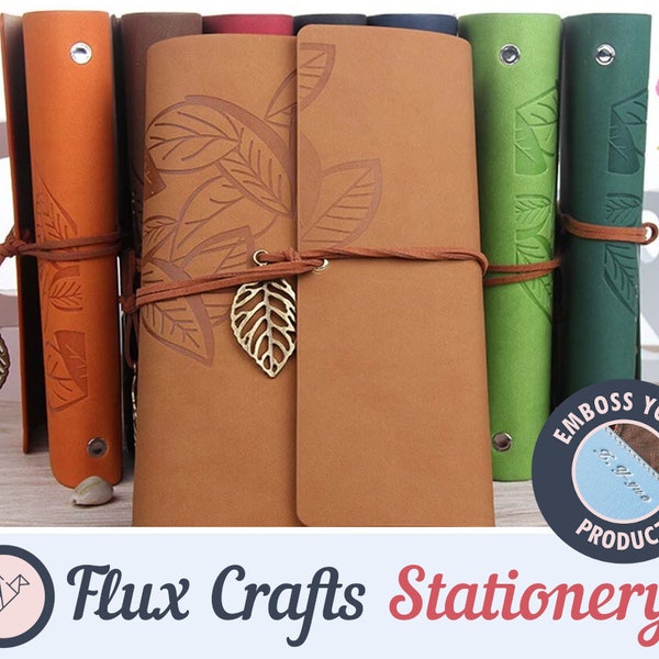 A7 A6 A5 Carnet de notes personnalisé Feuilles gaufrées| Rechargeable, Cuir PU, Feuille, Pages Kraft, Planificateur, Journal, Organisateur, Journal, Flux Crafts