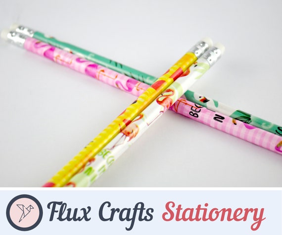 HB Wooden Pencils Rubber Tipped Flamingo Designs Fun Pencils, Flamingo  Stationery, Kids, Students, Party Favours, Gifts Flux Crafts 