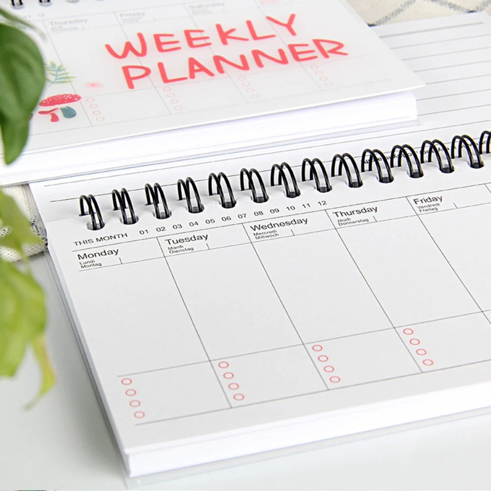 Weekly Wire Bound Planner Collection Undated Calendar Ring Etsy Weekly Wire Bound Planner Collection Undated Calendar Ring Etsy