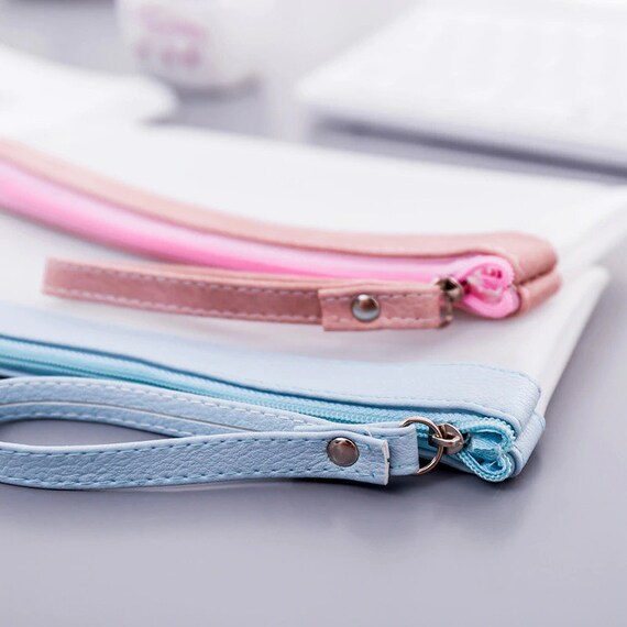 Genuine Leather Small Zipper Pencil Case