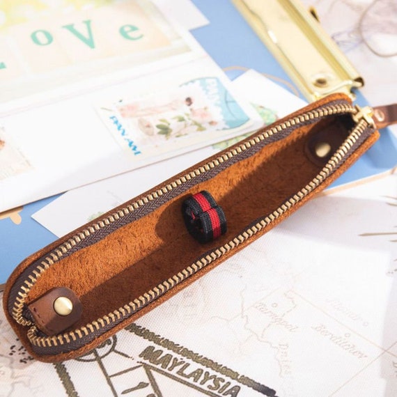 Mini-pencil Case / Etui / Toiletry Bag Made From Kraft Paper 